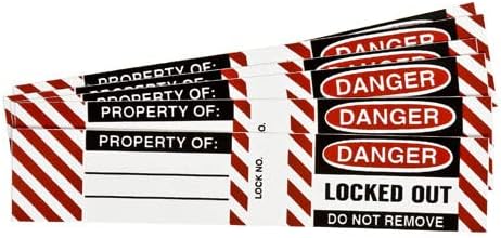 Brady 50280, 0.75" x 4.5" Vinyl Brady Steel Padlock Label (20 Packs of 6 pcs)