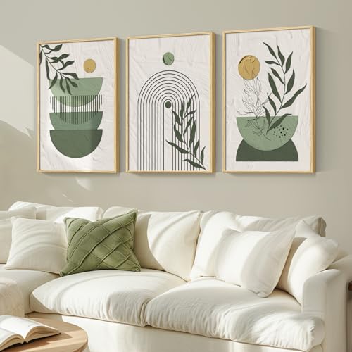 Bring Bohemian Charm to Your Walls with this Elegant Sage Green Art Set
