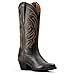 Ariat Women's Heritage J Toe Stretchfit Western Boot, Black Deertan, 8