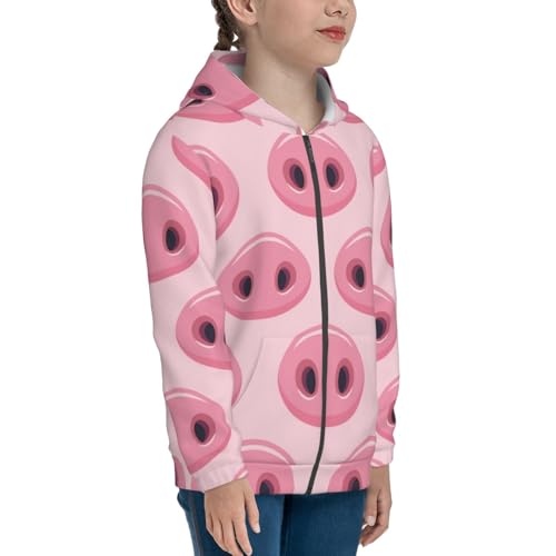 Pig Nose Kid Hoodies Boys Zip Up Sweatshirts Girls Pullover with Pocket4