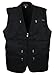 Beat the World Men's 9 Pockets Work Utility Vest Military Photo Safari Travel Vest Black L