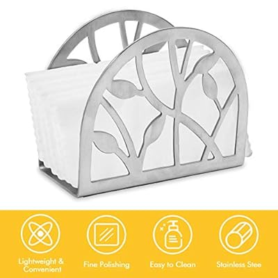 Stainless Steel Napkin Holder Freestanding Paper Napkin Holder Organizer Tissue Dispenser for Kitchen Countertops… 41f5eciqVtL. SS400