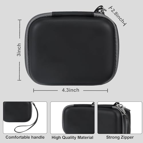 Leayjeen Digital Camera Case Compatible with CHUZHAO Vintage Mini Digital Camera and Suitable for Portable TLR Style Retro Point and Compact Pocket 1080P Full HD Vlogging Camcorder - Black
