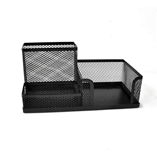Lixeira Redonda, Aramado, 18 l Kit c/Porta Lapís, Clips, Lembrete
