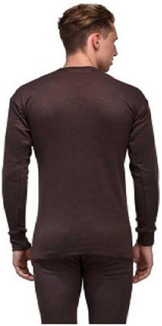 AIVIRA 2 Mens Winter Thermal TOP Warm V Neck Neck Inner Brown Navy (Size - XL) Style 1 1