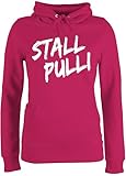Pullover Damen Hoodie Frauen   Stallpulli I Geschenk Reiten I Pferde Geschenke I Pferdeliebhaber   L   Fuchsia   reitoberteil pferdepulloverdamen sprüche pferd stall pulli reitsport bekleidung