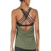 icyzone Women’s Open Back Workout Athletic Yoga Tank Tops with Built in Bra