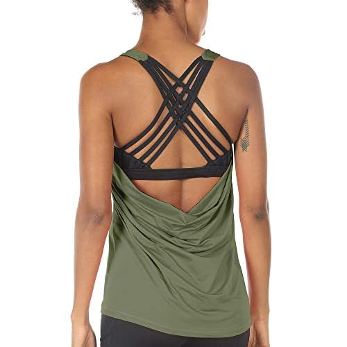 Shimano Bremsleitungsteile Für SM-BH90 Bremse Shimano (Olive Und Insert-Pin) 4 icyzone Damen Sport Tops mit Integriertem BH - 2 in 1 Yoga Gym Shirt Fitness Training Tanktop (M, Olive)