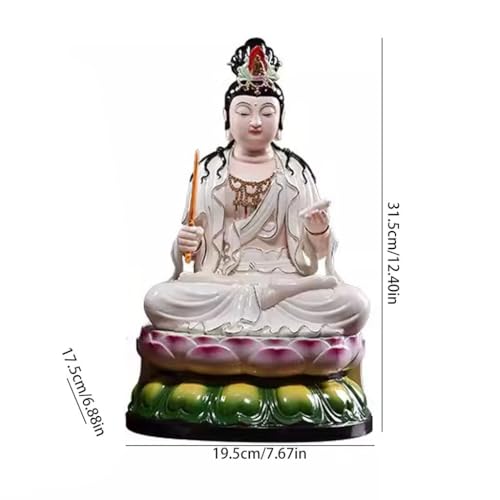 Statue de Bouddha peinte à la main en céramique de salon