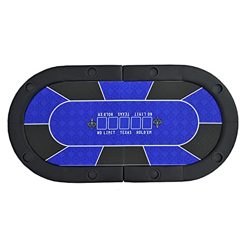 YQCXG 71,5 Zoll klappbarer Pokertisch, Casino Hold'em Poker Domino Kartenspieltisch für 4 Spieler, maximale Tragkraft beträgt 265 Pfund, für Campingpartys und Treffen mit Freunden zu Hau – Bild 7