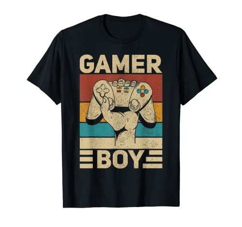 Gamer Boy Gaming Apparel Retro Video Game Outfit Adolescentes Gamer Camiseta