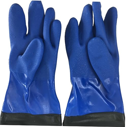 DIYEAH PVC Verlängerte Arbeitshandschuhe Schwarz
