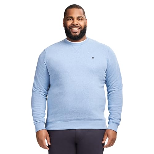 IZOD Men's Big and Tall Advantage Performance Crewneck Fleece Pullover Sweatshirt, Della Robbia Blue, 3X-Large Tall