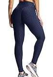 Da mucha Forma & Push up FITTOO Leggings Push Up Mujer Mallas Pantalones Deportivos Alta Cintura Elásticos Yoga Fitness  Azul S