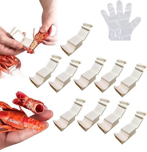 Crawfish Peeler,Efficient Crayfish Shelling Device Shrimp Peeler Crawfish Sheller Manual for Household Restaurant Portable Lightweight Kitchen Gadget Crawfish Shucker Shelling Tool Seafood Tool (10PC)