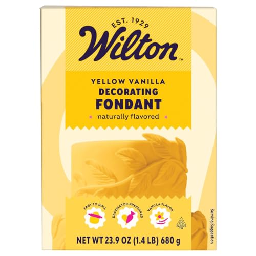 Wilton Decorator Preferred Vanilla Fondant, Soft, Ready-To-Use Fondant Icing For Cake Decorating, Flowers & Edible Accents. 23.9 Oz, Yellow