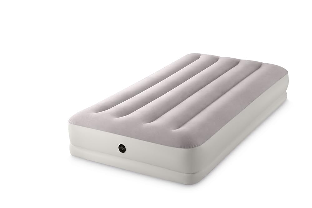 Intex Dura-Beam Prestige Mid-Rise Łóżko Nadmuchiwane, Szary, 99 cm x 1,91 m x 30 cm