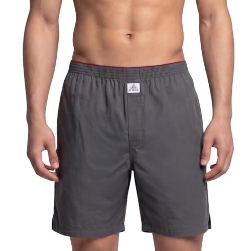 Image of Levi's 074 Boxer Shorts for Men | 100% Poplin Cotton | Breathable | Solid Men's Boxers | Relaxed Fit | Smooth Hand-Feel | Yarn-Dyed, Long Lasting Colour | Functional Fly | Tagless | Pack of 1