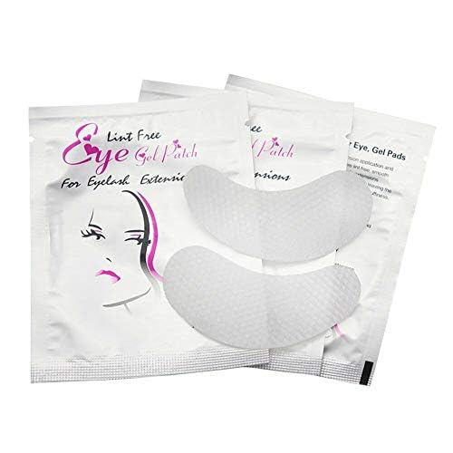 Saituo Home 60 Pares Parches Pestañas, Hidratante Parches Eye Gel Pads, Pestañas Almohadillas Gel Debajo Ojos, Almohadillas de Hidrogel para Pro Salon Extensión Individual de Pestaña (Plata)