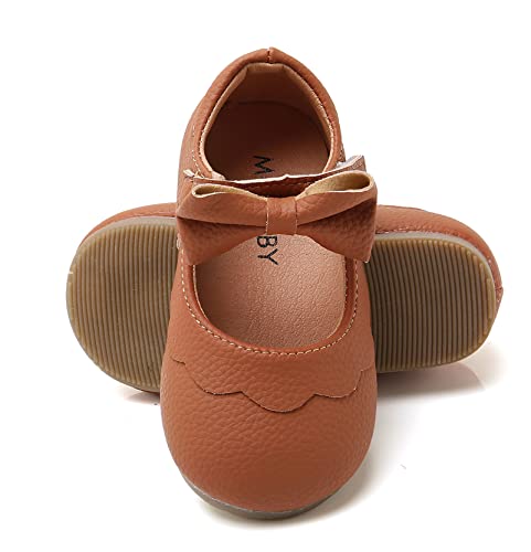 WILLFUN Toddler Little Girls Mary Jane Flats Bowknot Princess Dress Ballet Shoes Non-Slip Soft Sole School Party Girl’s Shoes3