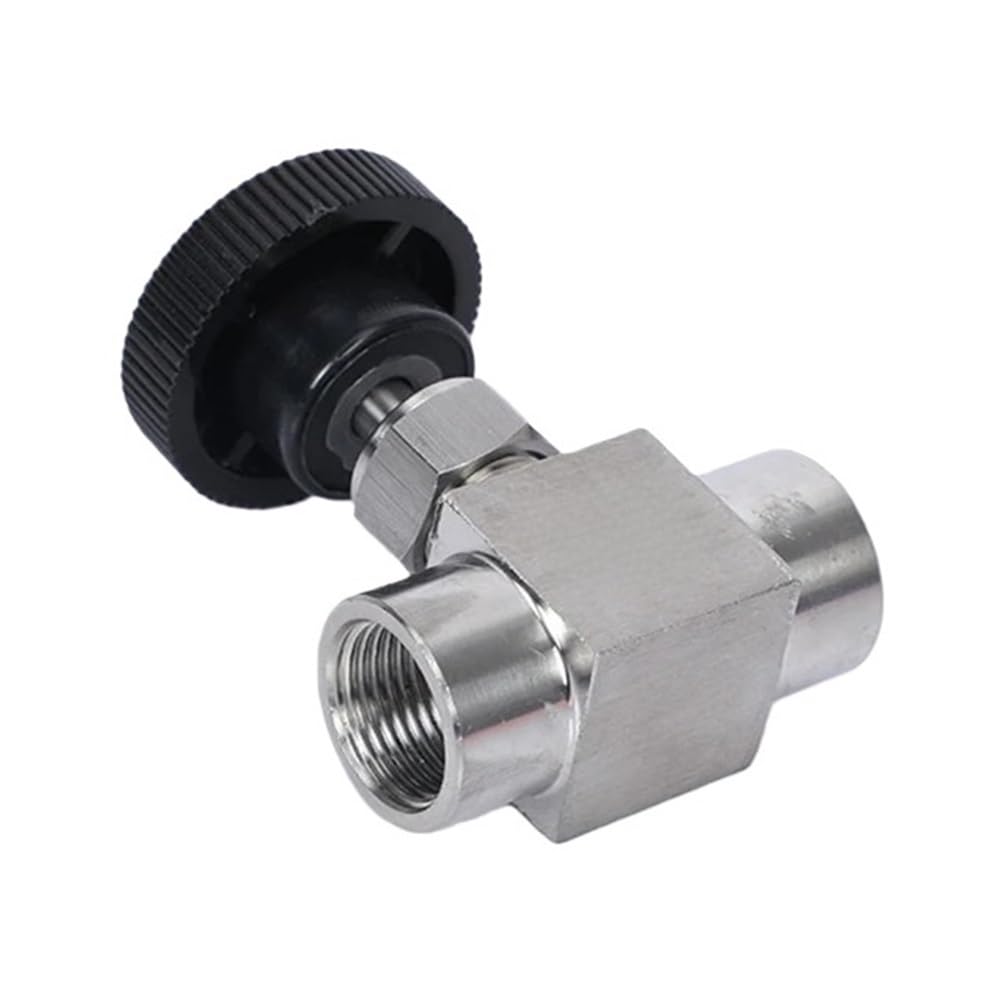 Yjqhody Women's One Color Adjustable Needle Valve Transmission Media Needle Valve Thread, Easy To Use Ss304 Material Flow Regulating 1Piece(1/2Inch)