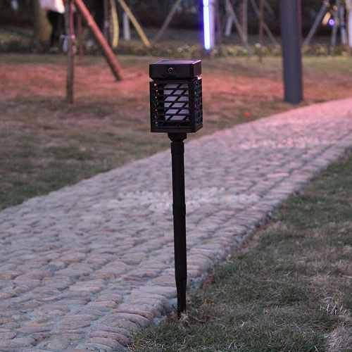 LUMINARIA DECORATIVA DE CHAO FOGO SOLAR