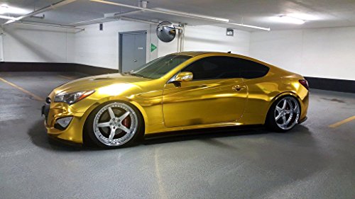 Vvivid Gold Mirror Chrome Vinyl Car Wrap Self-Adhesive Film Decal (50Ft X 5Ft) #TOP1