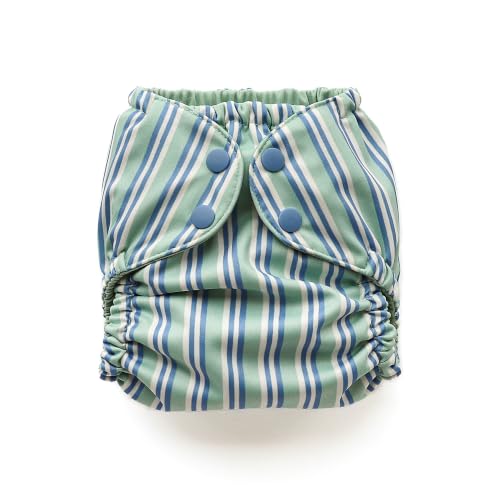 Esembly Cloth Diaper Cover, Sunday Stripe, Size 1 (7-17lbs)