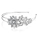 Produktbild Bling Jewelry Braut Strass Kristall Blume Stirnband Rhodiniert Kopfschmuck