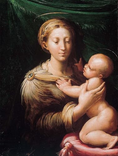 La Dama col Bambino del Parmigianino cuadro de lienzo clásico para regalo cultural de 60x90