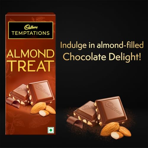 Image of Cadbury Temptations Almond Treat Premium Chocolate Bar, 70 g (Pack of 5)