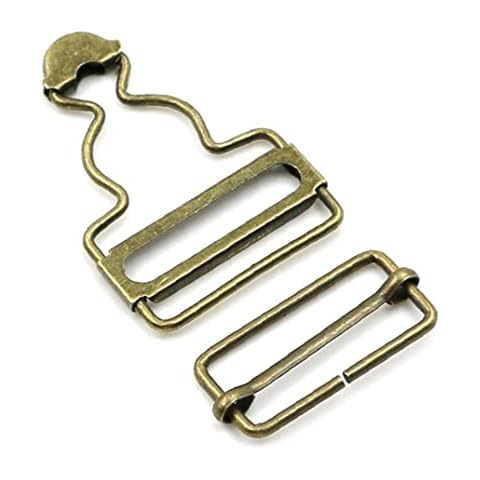 TOSSPER 2 Pcs Overall Buckles Suspenders Replacement Buckle with Rectangle Buckle Sliding DIY Sewing Accessories for Bib Overall Cover