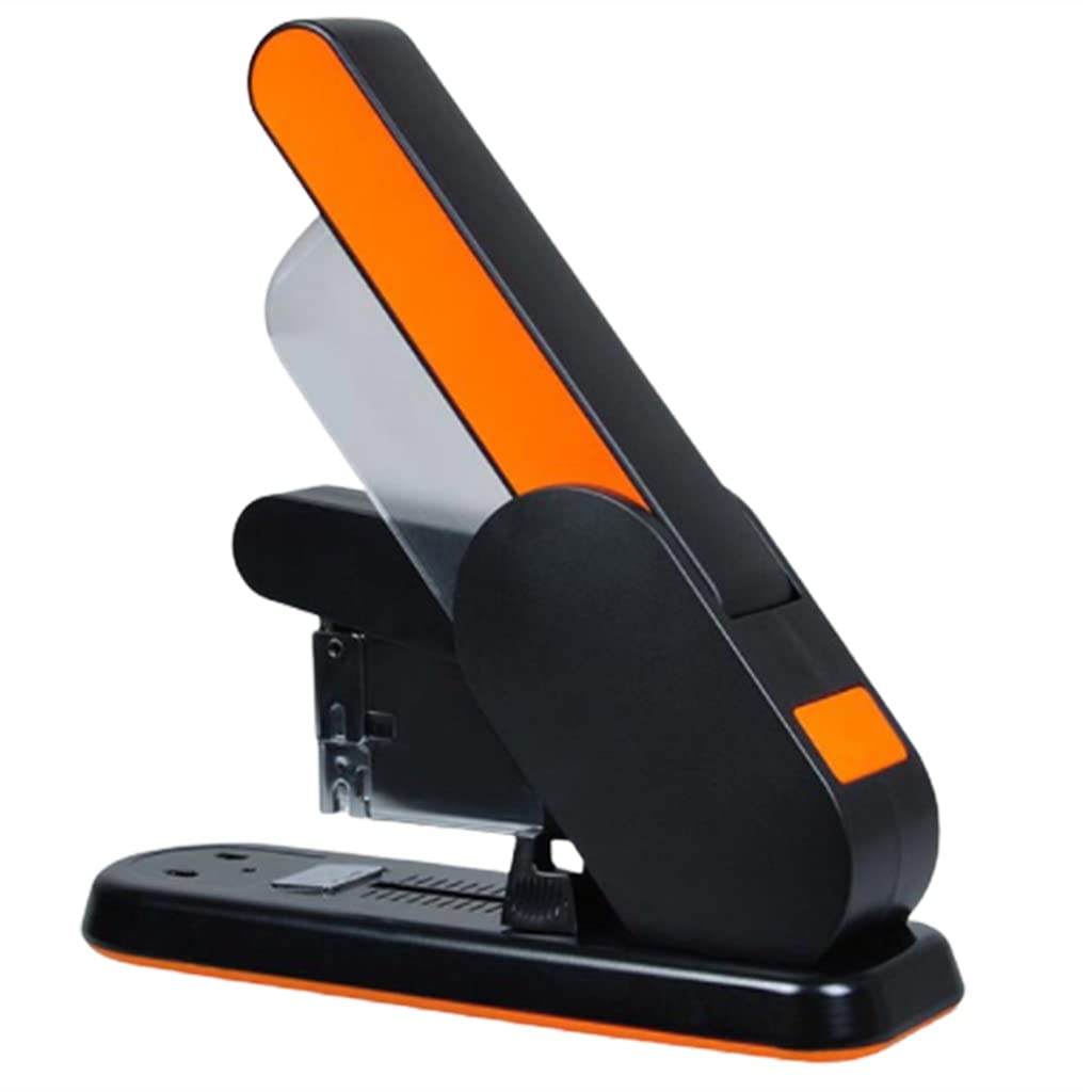 Hefter Heavy Duty Hefter Office-Push-Hefter mit DREI Box-Standard-Heftklammern-Desktop-Hefter-Maschine 20-140Sheet Kapazität Sekretariat (Color : Orange)