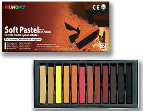 Mungyo - Mungyo Set de 12 Crayons secs carrés Sanguine