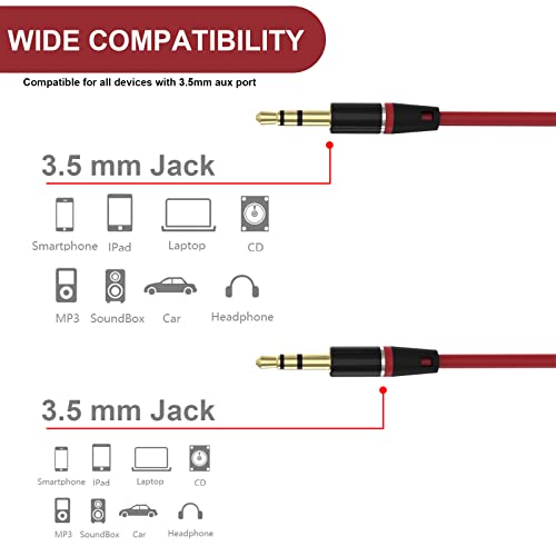 3-Pack Cable Auxiliar 3.5mm para Audífonos Beats 4FT miniatura 3