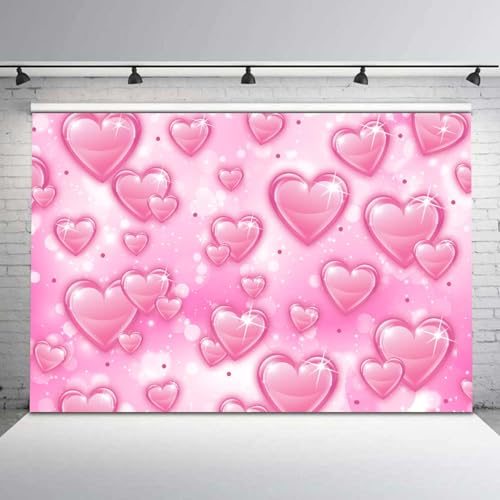 Sensfun fondo rosa corazones 7x5ft miniatura 5