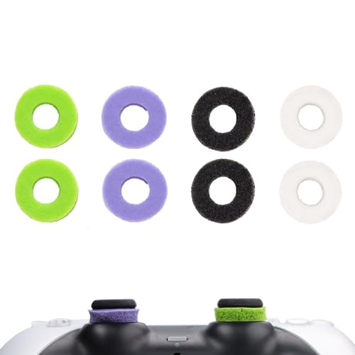 Image of MOLOPPO 8PCS Precision Rings kit for PS4,for PS5, for Xbox, for PS5 Accessories, for Xbox Accessory, Gaming Accessories(Black /White /Purple /Green)
