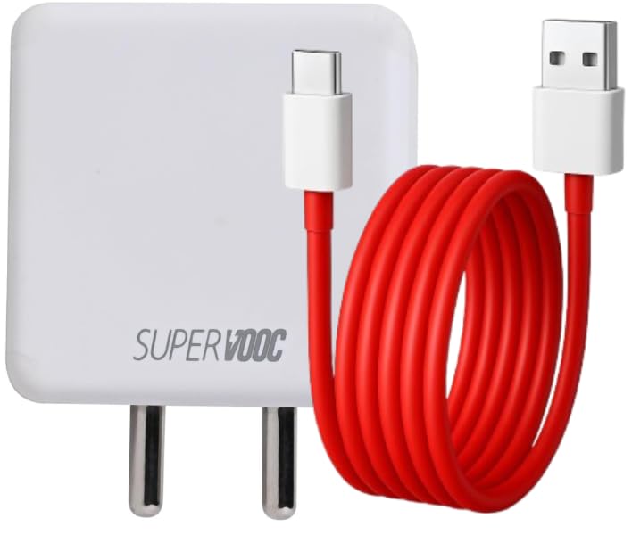 Image of 65W for OnePlus SUPERVOOC Charger with Type-C Dash Cable | Ultra-Fast Adapter Compatible with OnePlus 13R 13 12R 12 11R 11 10 10 Pro 9 9R 8T Nord CE 3 | Original Fast Charging