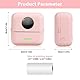 GuKKK Mini Drucker, Mobiler Fotodrucker, Tragbarer Mini Fotodrucker, Wireless Fotodrucker Thermodrucker, Smartphone Bluetooth Drucker, für Lernhilfe,Lernnotizen, Journal, Notizen, Journal