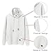COOFANDY Men's Knit Hoodie Pullover Hipster Pleated Long Sleeve Textured Drawstring Hooded Sweatshirt with Kanga Pocket, White, X-Large