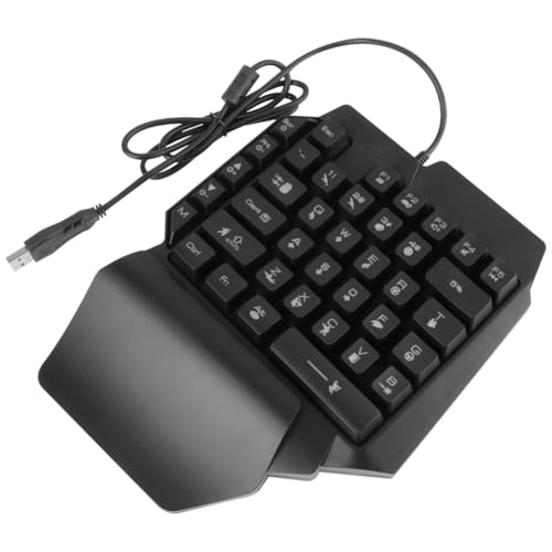 VILLCASE Teclado Mecánico para Zurdos Teclado De Control Sola Mano para Uso Teléfono Doméstico Color
