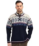 Photo Gallery dale of norway maglione standard da uomo vail, blu notte navy/bianco sporco/rosa rossa Photo Gallery dale of norway maglione standard da uomo vail, blu notte navy/bianco sporco/rosa rossa