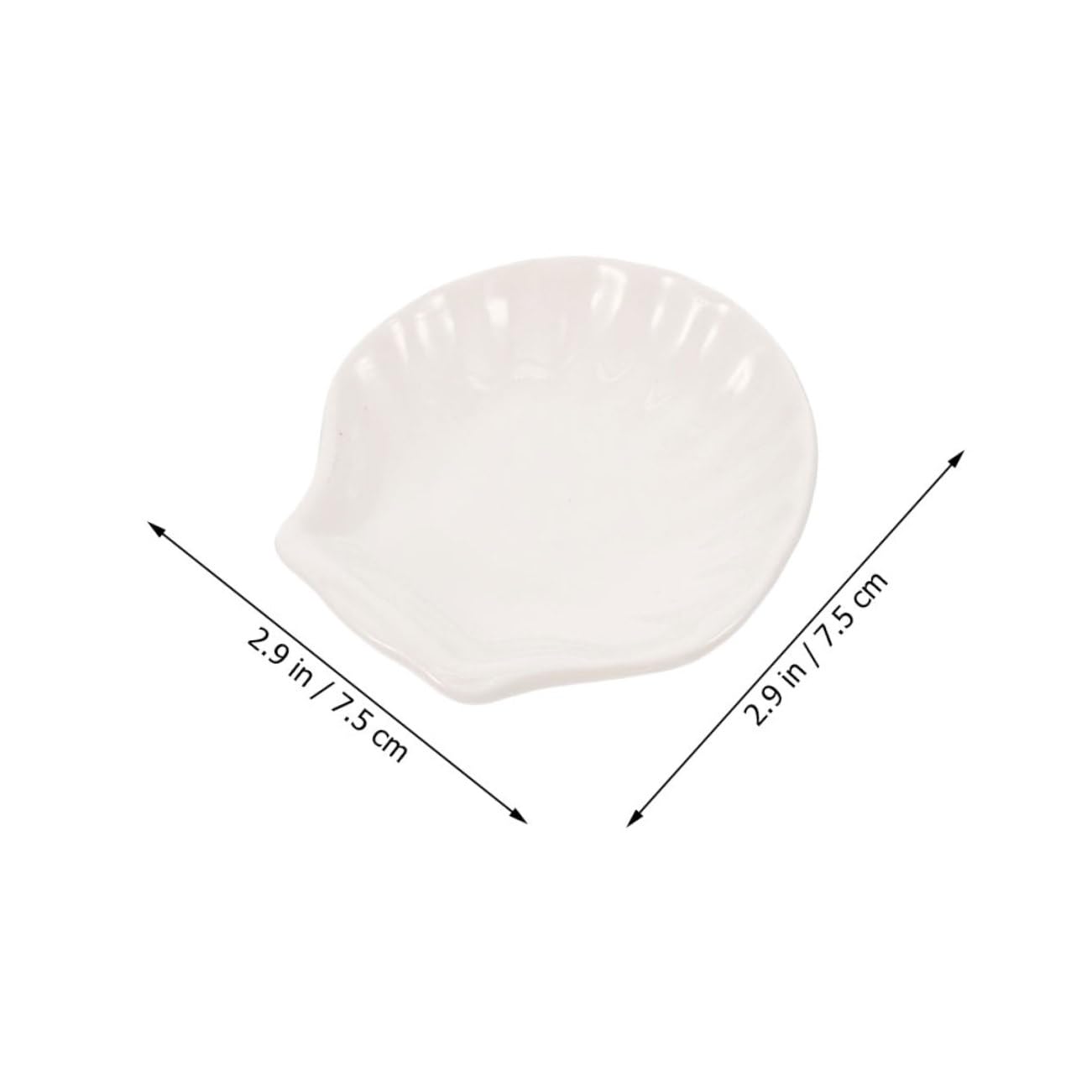 MAGICLULU Ceramic Tea Bag Holders Set of 4 Sauce Plates for Dipping Sauce Dishes