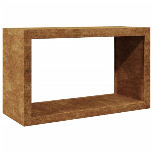 vidaXL Leñero de acero oxidado 100x40x60 cm, soporte para leña, almacenamiento de troncos, estante para leñas, soportes para leña
