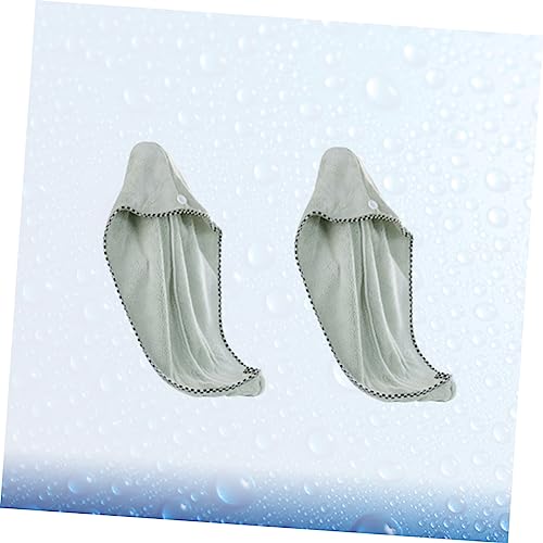 POPETPOP 2 Peças Toalha De Cabelo De Lã Coral Toalha Seca De Cabelo Microfibra Envoltório De Cabelo