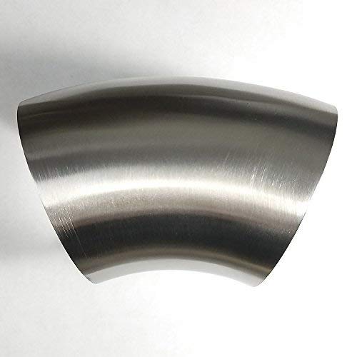 Mandrin coudé à 45° tube inox 8,9 cm rayon libre 1,5D paroi 16 GA