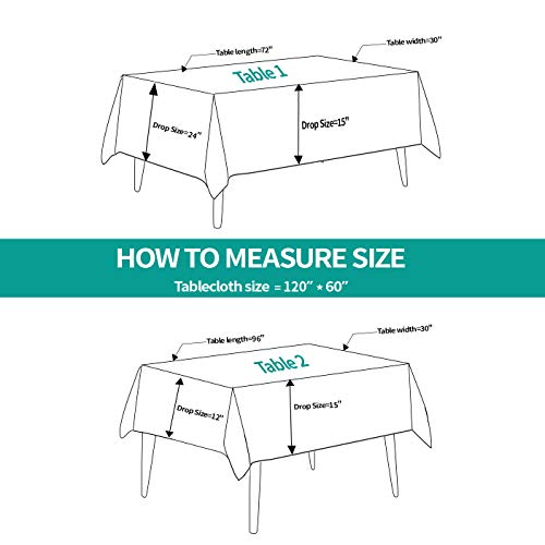 Surmente 60 X 120 Tablecloth For Rectangle Tables Polyester Oblong Table Cloth For Weddings, Banquets, Or Restaurants （White） …… #TOP6