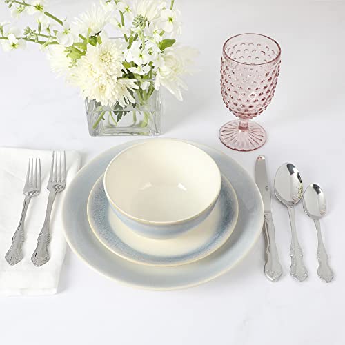 Martha-Stewart-Perry-Street-Stoneware-Reactive-Dinnerware-Set-White-wBlue-Rim-Service-for-4-12pcs Martha Stewart Perry Street Stoneware Reactive Dinnerware Set White wBlue Rim Service for 4 12pcs