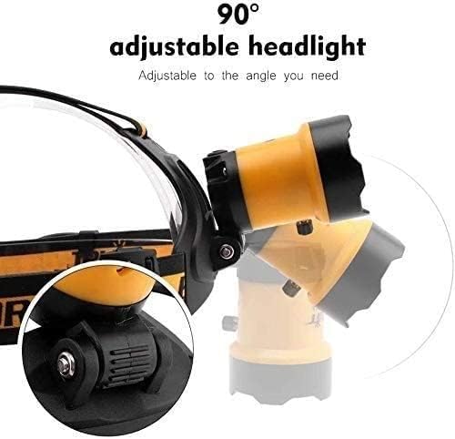 Miniatura 3 de Linterna frontal LED recargable, diadema ajustable, linterna impermeable IPX4 con 3 modos de iluminación, luz de casco duro de 1200 lúmenes con luz