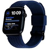Apple Watch Band 38mm BLUE Rubber TIRE TREAD iWatch Band- Bright Navy Silicone Sport Wrist Strap with Gray Adapters & Classic Buckle Clasp for New Apple Watch Series 3, 2, 1 by CARTERJETT (Royal 38)